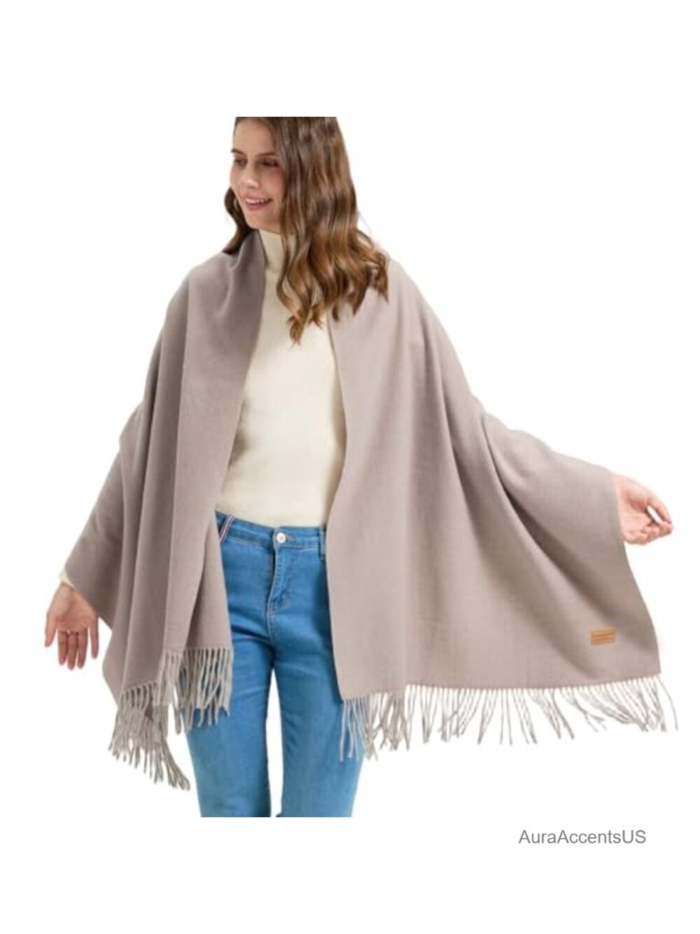 Wool Blend Pashmina Wrap Shawl Soft Warm Scarf for Evening Dresses Wedding